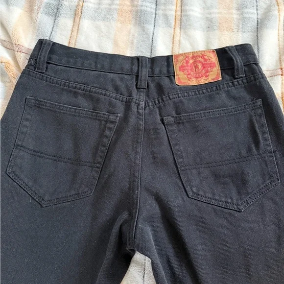 Men's Black Straight Jeans - Picture 6 of 6